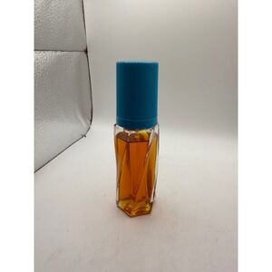 Vintage Shulton Night Musk Cologne Spray Twisted Hexagon Bottle Blue Cap 2oz
